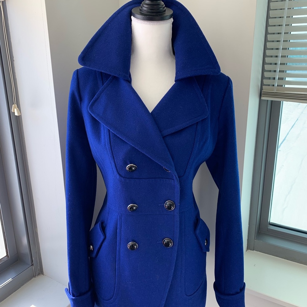 Guess Wool Blue Pea Coat